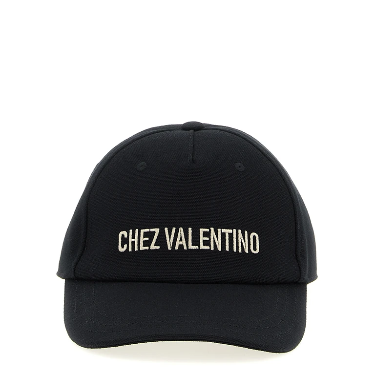 Chez cap Black Cotton Hat - Homme