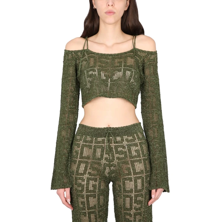 GCDS Monogram Macrame Top