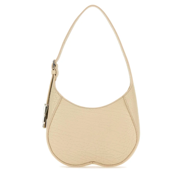 Burberry Sand Leather Small Chess Shoulder Bag Pearl Borse A Mano - Women