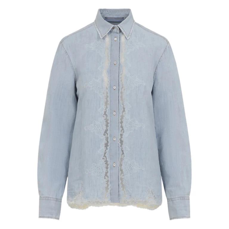 Ermanno Scervino Camicia Con Ricamo Brown Co Li - Women