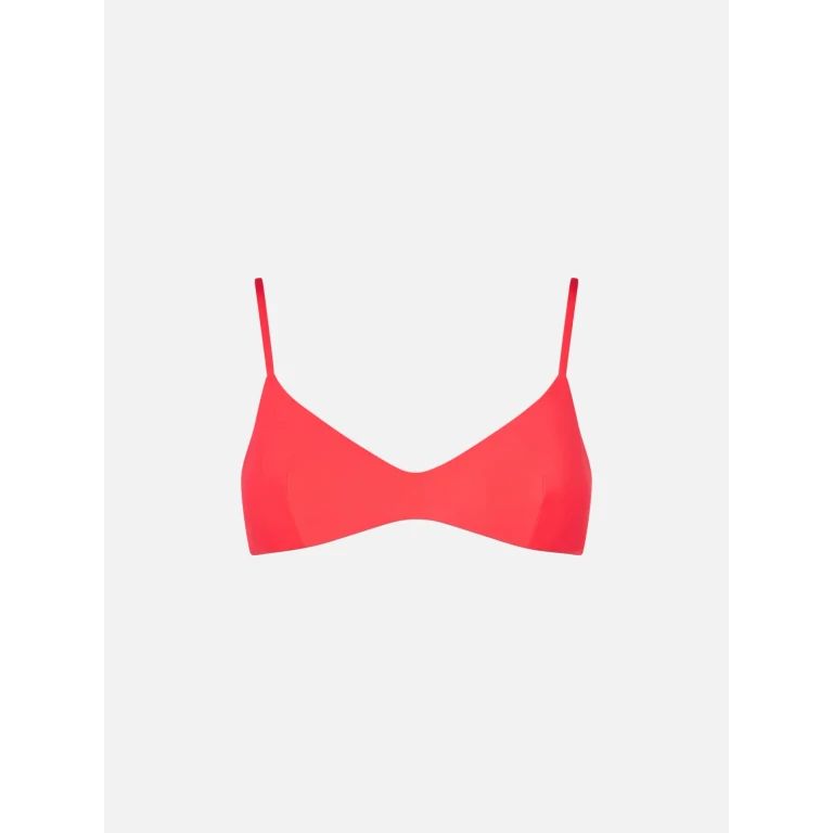 MC2 Saint Barth May Fluo Red Bralette Bikini Top