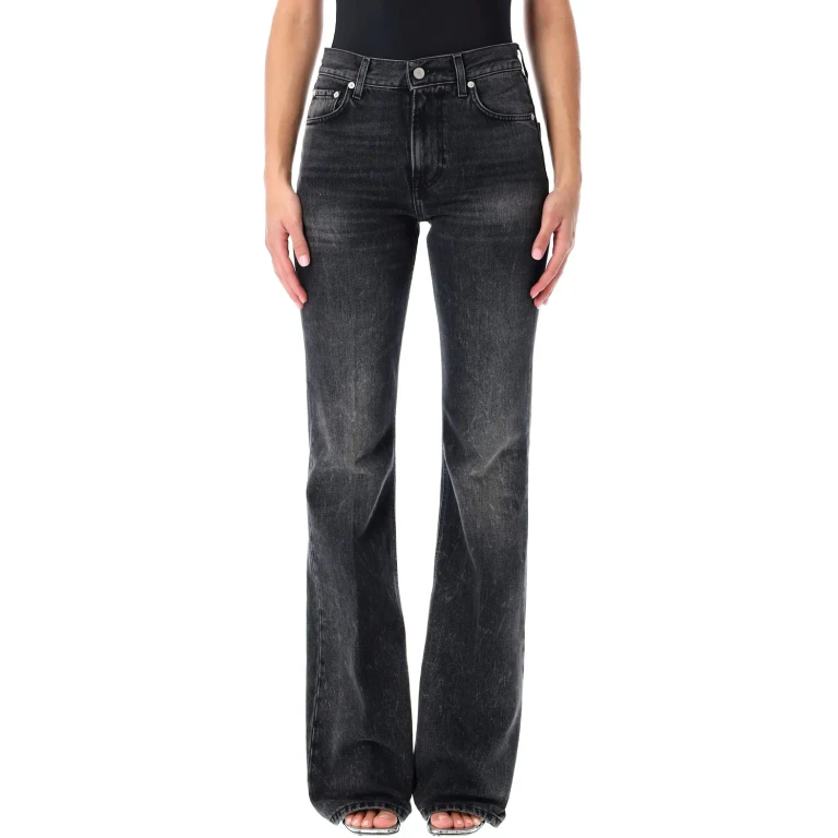 Haikure Flora Flared Black Jeans