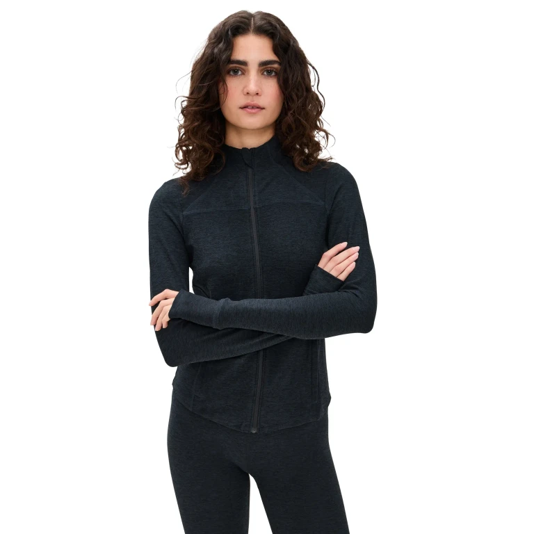Beyond Yoga Spacedye Trails Active Jacket Darkest Night XS