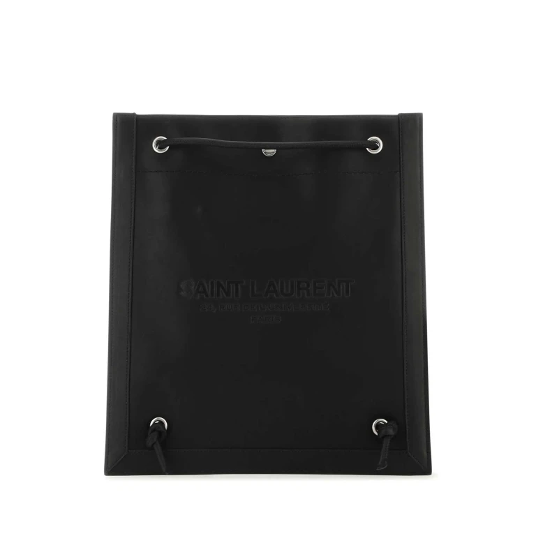 Saint Laurent Black Leather Universitã Crossbody Bag