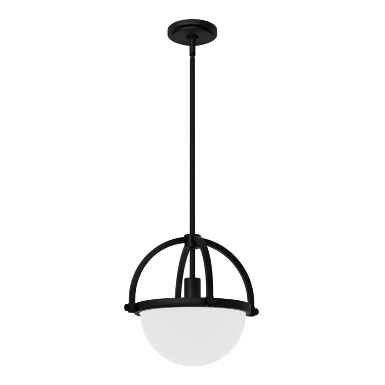 Matte Black Pendant from the Wedgefield Collection