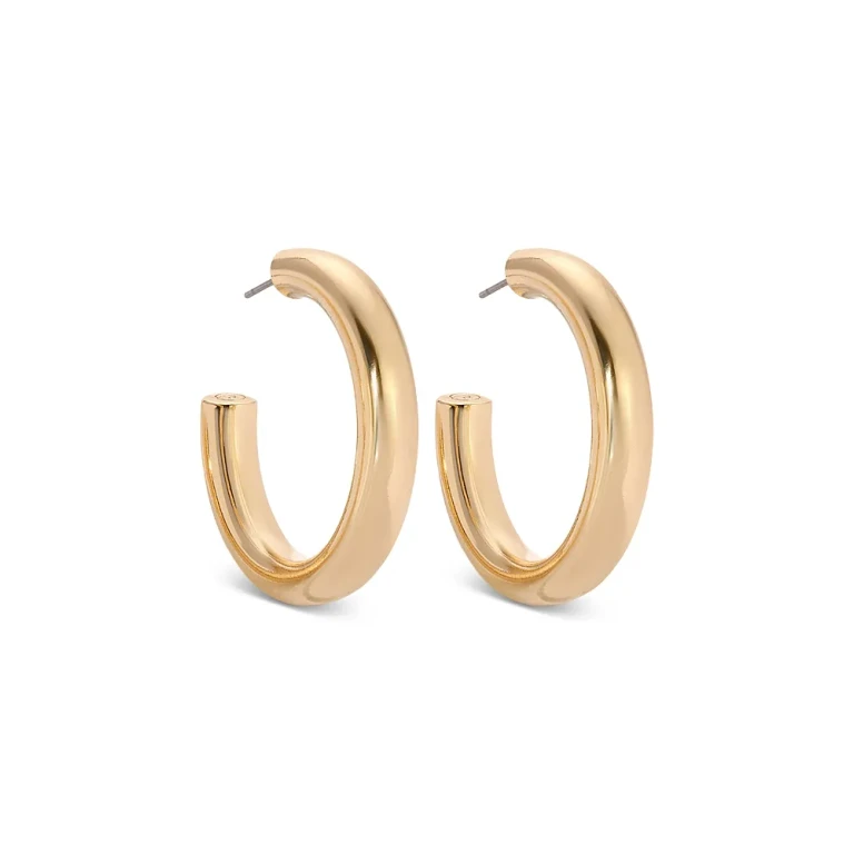 Ettika Medium Thick Classic Hoop Earrings