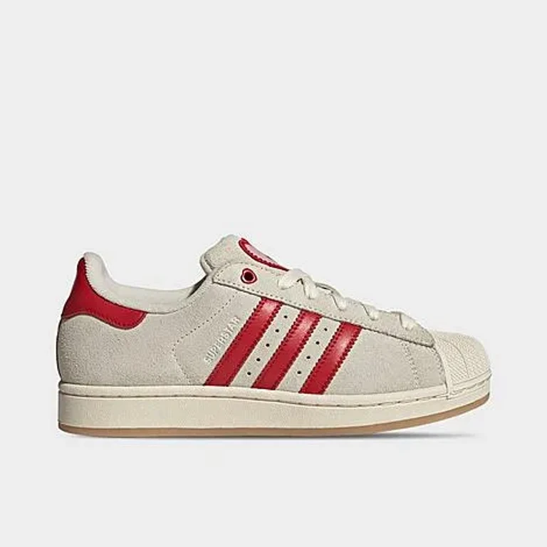 Women's Originals Superstar II SE Casual Shoes in Cream White/Better Scarlet/Sandy Pink Size: 5.0