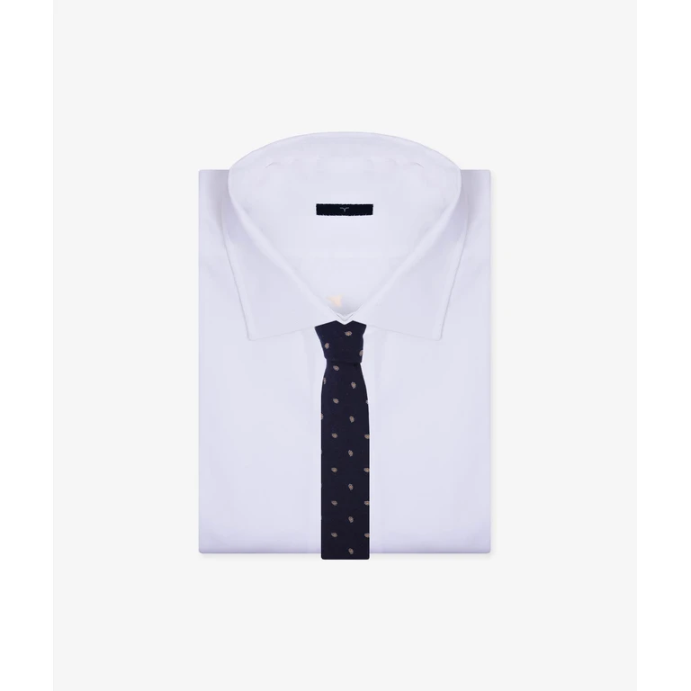 Larusmiani Jacquard Tie Blue Paisley Pattern - Men