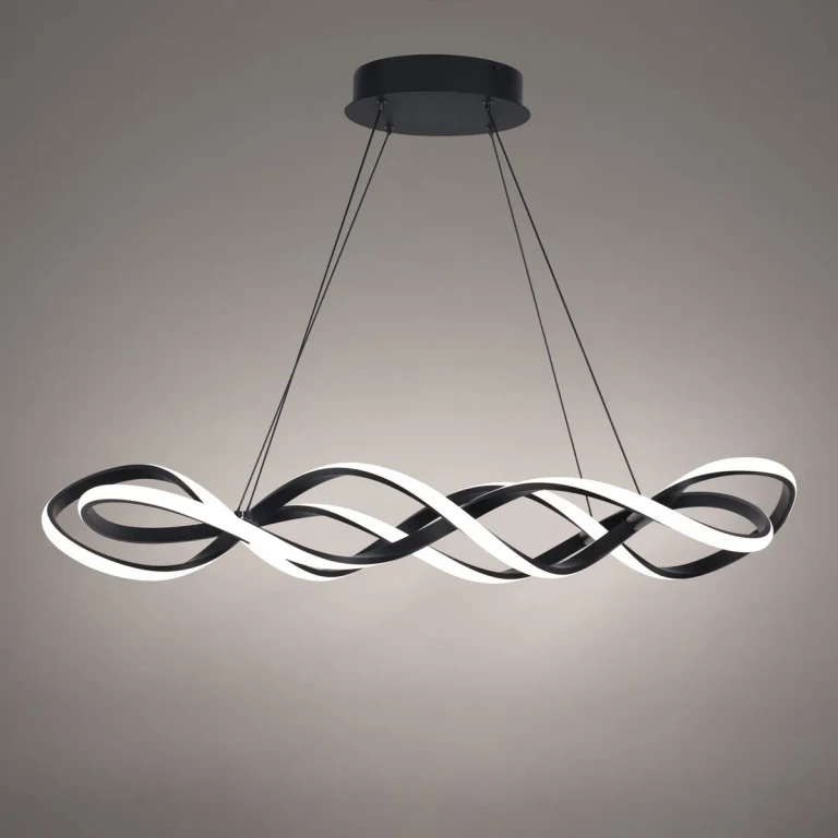 Black LED Pendant from the Interlace Collection
