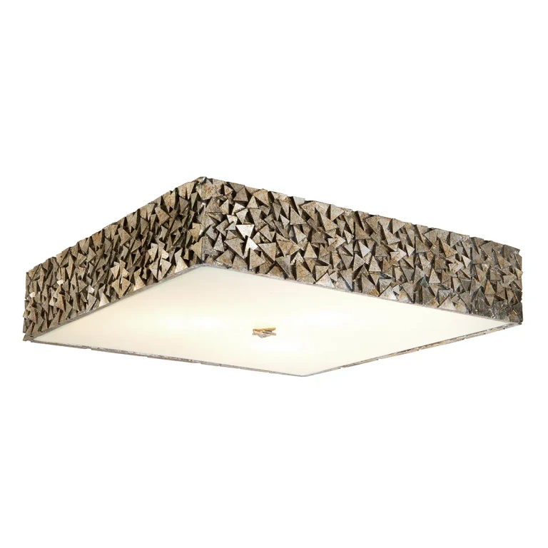 Silver Three Light Flush Mount from the Mosaic Collection