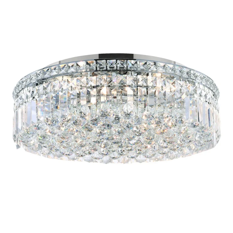 Chrome Eight Light Flush Mount from the Colosseum Collection