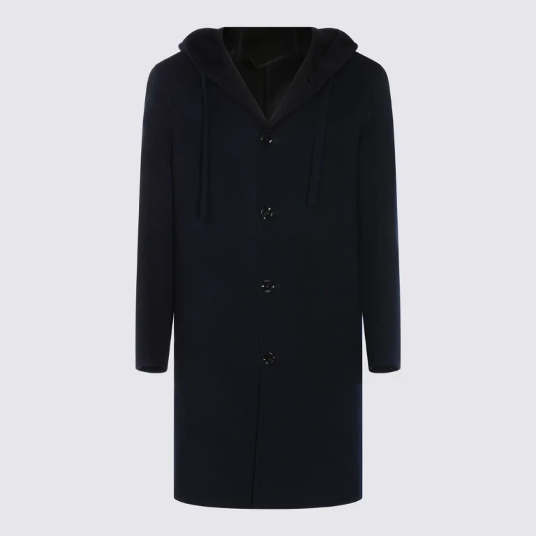 Lardini Blue Wool Coat