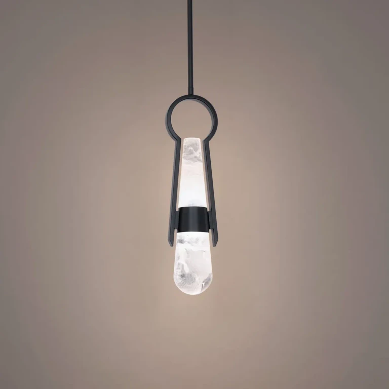 Black LED Mini Pendant from the Ezra Collection