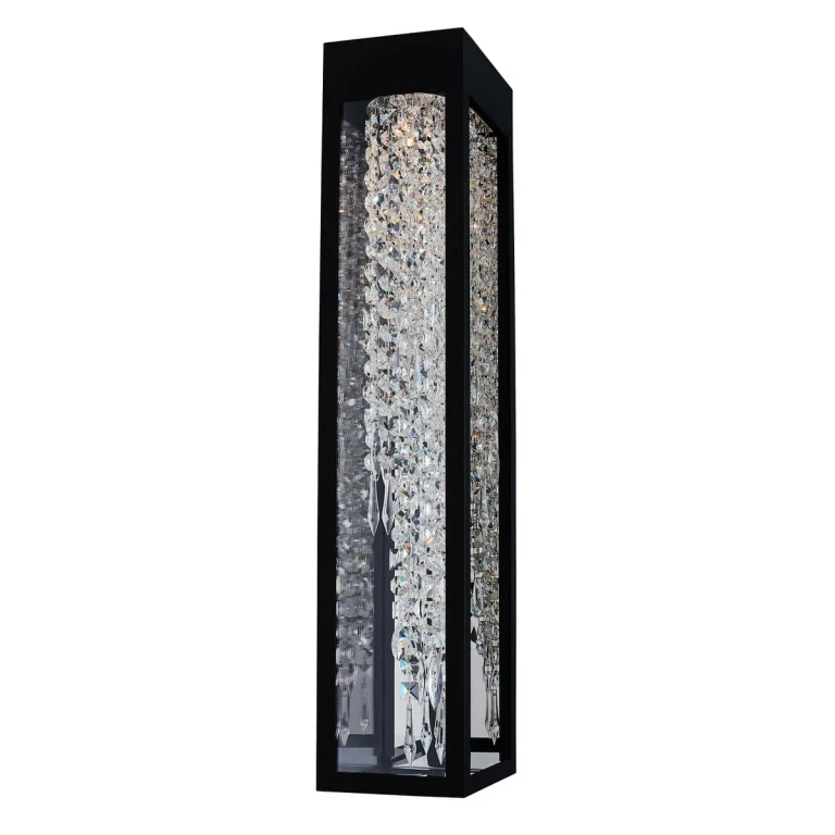 Matte Balck LED Outdoor Wall Sconce from the Tenuta Esterno Collection