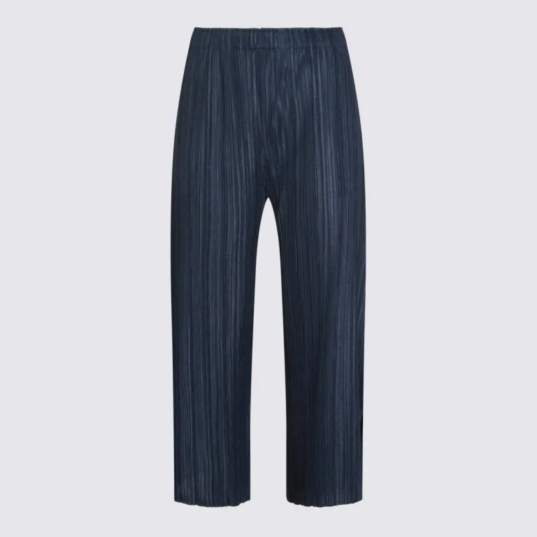 Pleats Please Issey Miyake Pantalons Décontractés - Bleu