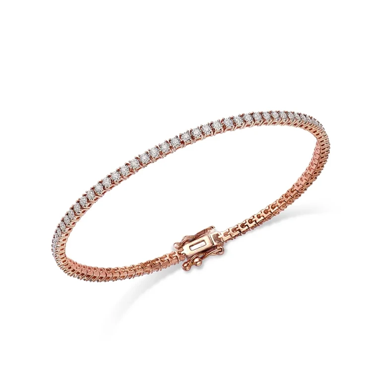 Diamond Tennis Bracelet in 14K Rose Gold, 0.50 tcw
