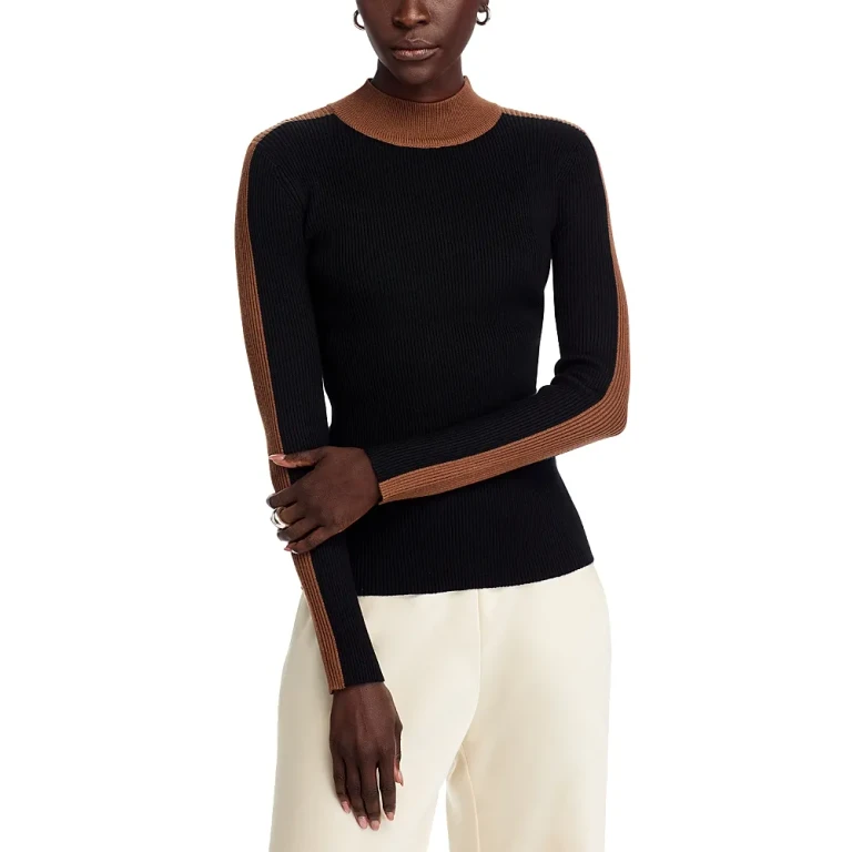 T Tahari Striped Sleeve Sweater