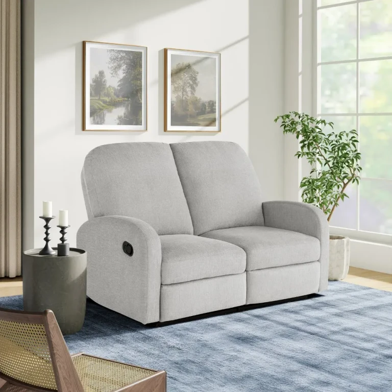 Sabrina Light Gray Loveseat Recliner