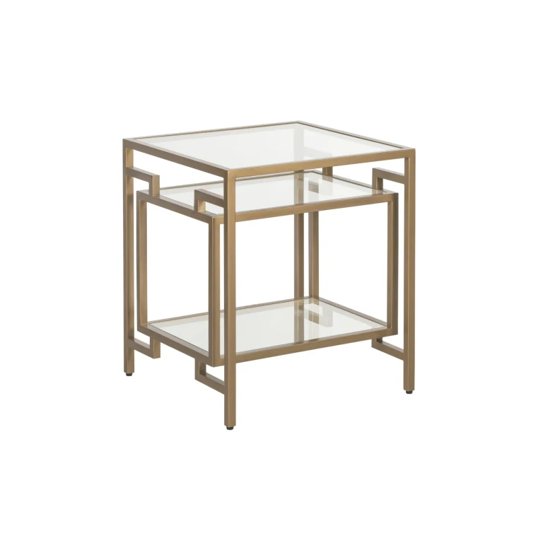 Glass in Golden Frame Side Table | Andrew Martin Architect