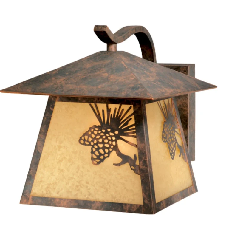 Olde World Patina One Light Outdoor Wall Mount from the Whitebark Collection