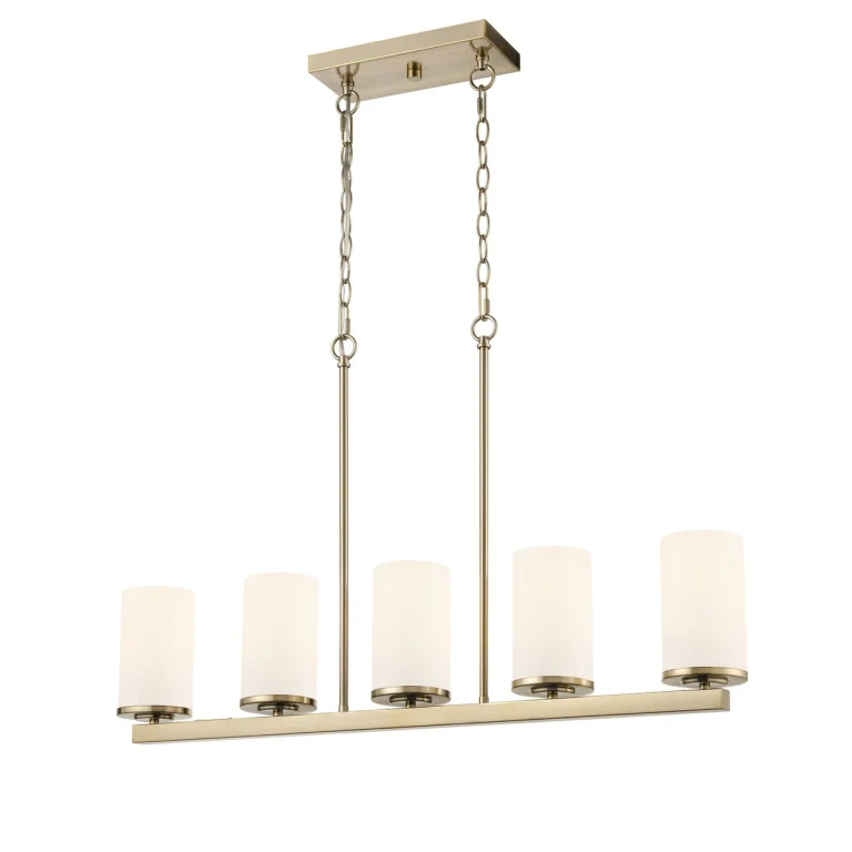 Modern Gold Linear Chandelier from the Verlana Collection