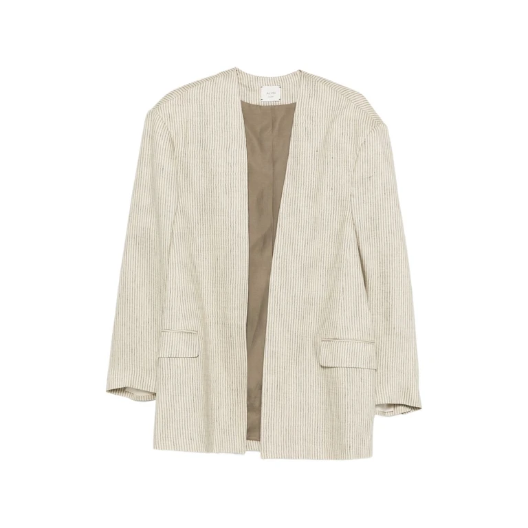 Alysi Jackets Beige Linen Nylon - Women