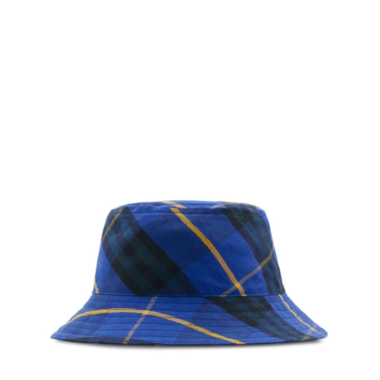 Burberry Checkered Cotton Bucket Hat
