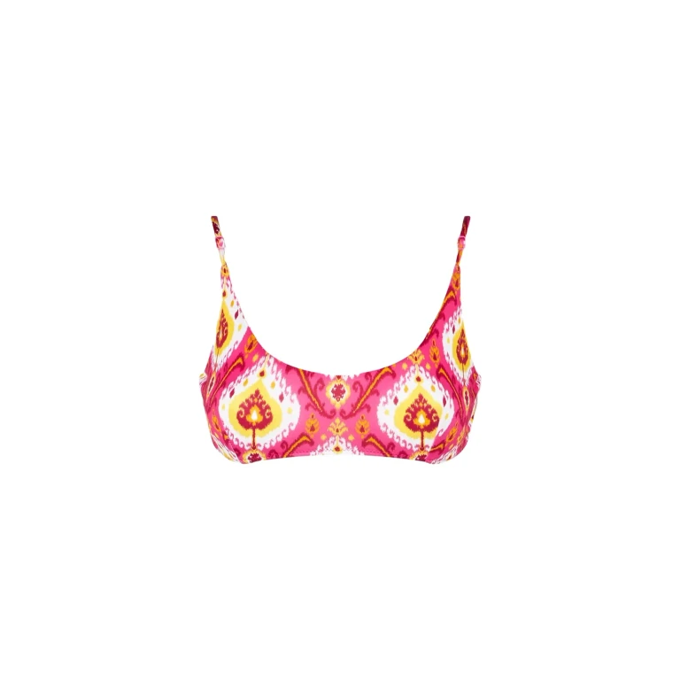 MC2 Saint Barth Judy Ikat Print Bralette Bikini Top