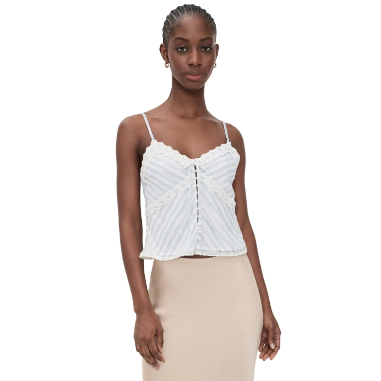 LoveShackFancy Anika Top Lariat Blue 14