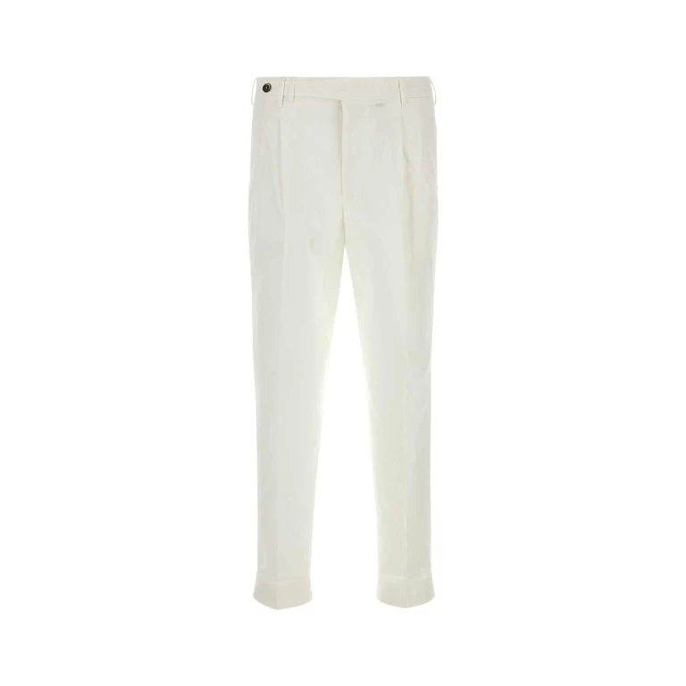 PT Torino White Stretch Cotton Style Pant