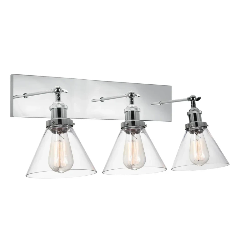 Polished Nickel Three Light Wall Sconce from the Eustis Collection