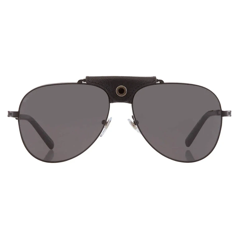 Bvlgari Polarized Grey Pilot Unisex Sunglasses BV5061Q 128/48 60