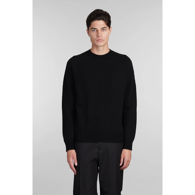 Jil Sander Knitwear In Black Cashmere And Wool