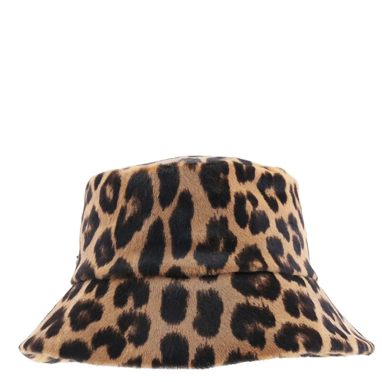 Ferragamo Leopard Print Bucket Hat, Size 57