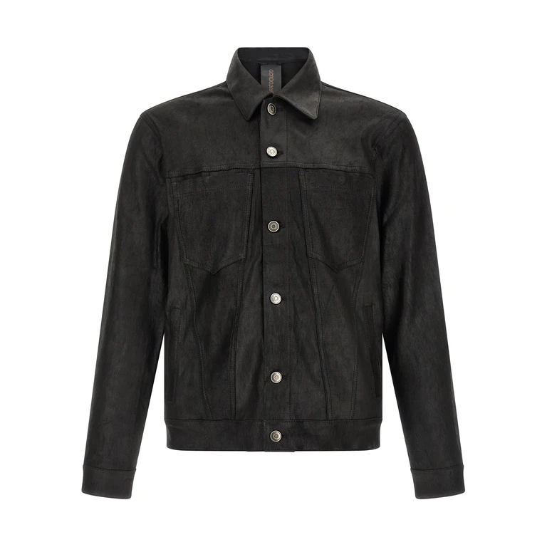 Blouson En Cuir - Noir (GU26S24094MGSDNERO)