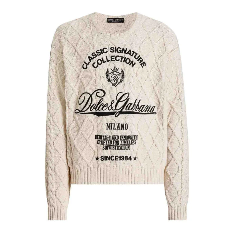Dolce & Gabbana Pull Col Rond - Beige
