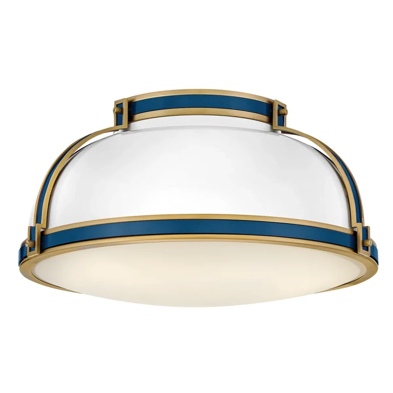 Gloss White LED Flush Mount from the Barton Collection