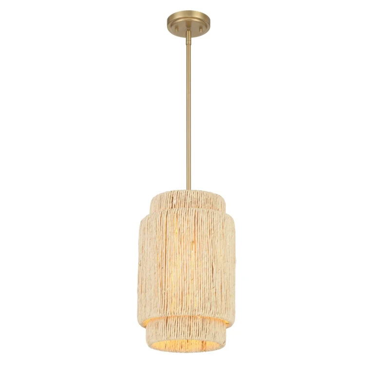 Signature Brass One Light Pendant from the Caviana Collection