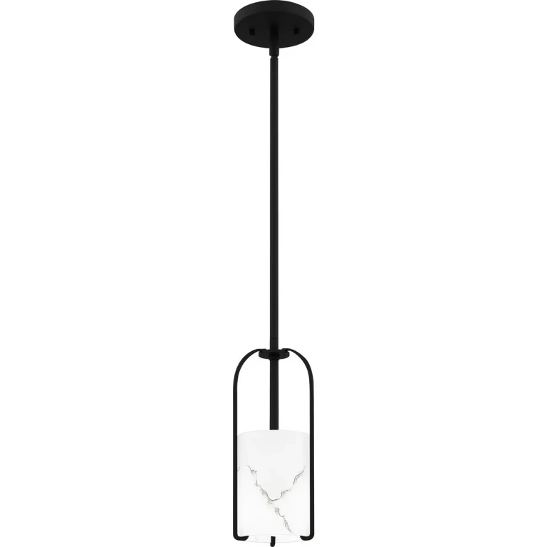 Matte Black One Light Mini Pendant from the Fairbanks Collection