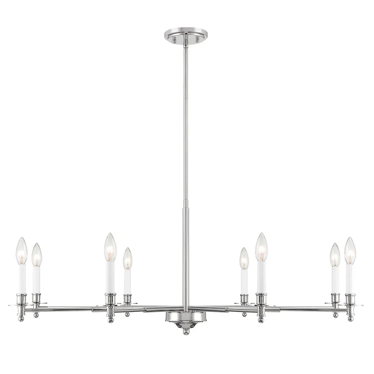 Jasmine 8-Light Chandelier in Polished Nickel