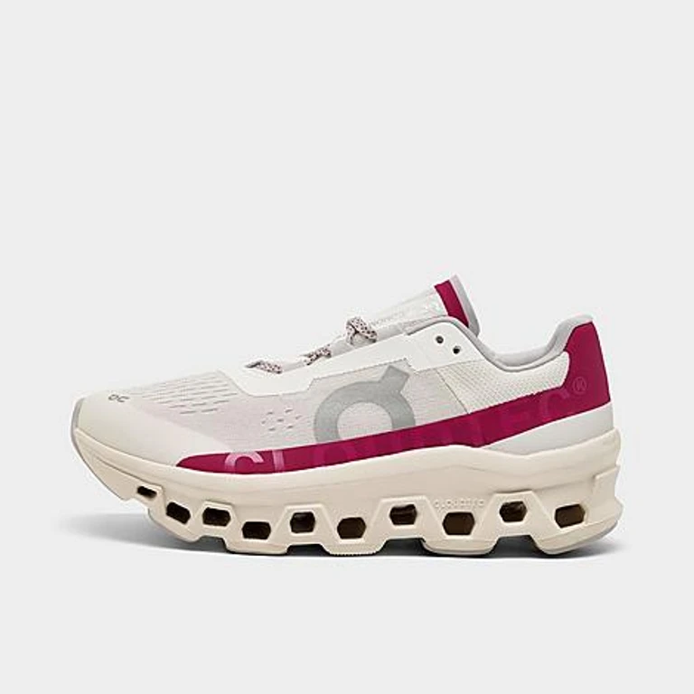 Women's Cloudmonster Running Shoes in Ivory/Grenadine Size: 5.0