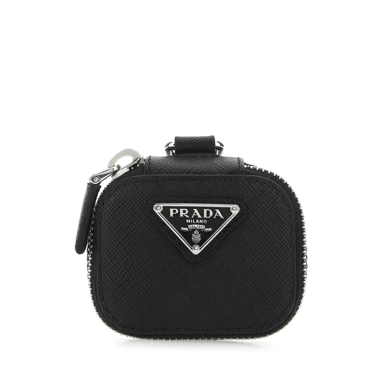 Prada Black Leather Air Pods Case