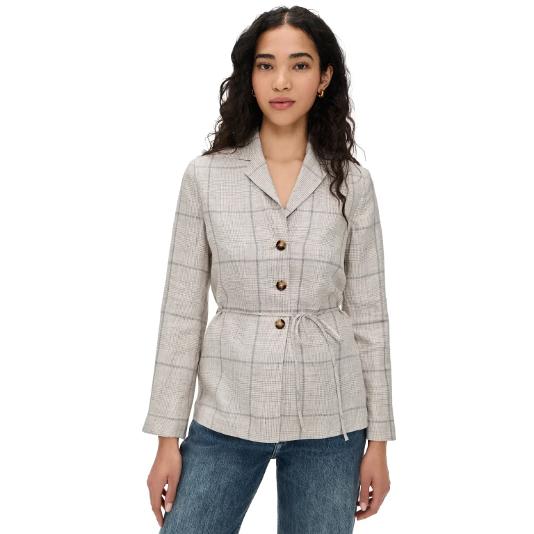 rag & bone Chappell Plaid Blazer Whtmt 12
