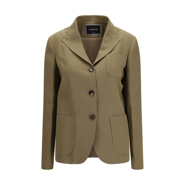 Single-Breasted Blazer in Linen Blend (GCD276F662D5441275)