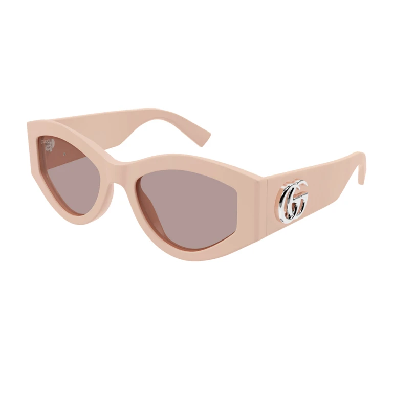 Gucci GG1951S Linea Emblem 005 Pink Brown Rosa Recycled Acetate Occhiali Da Sole - Women