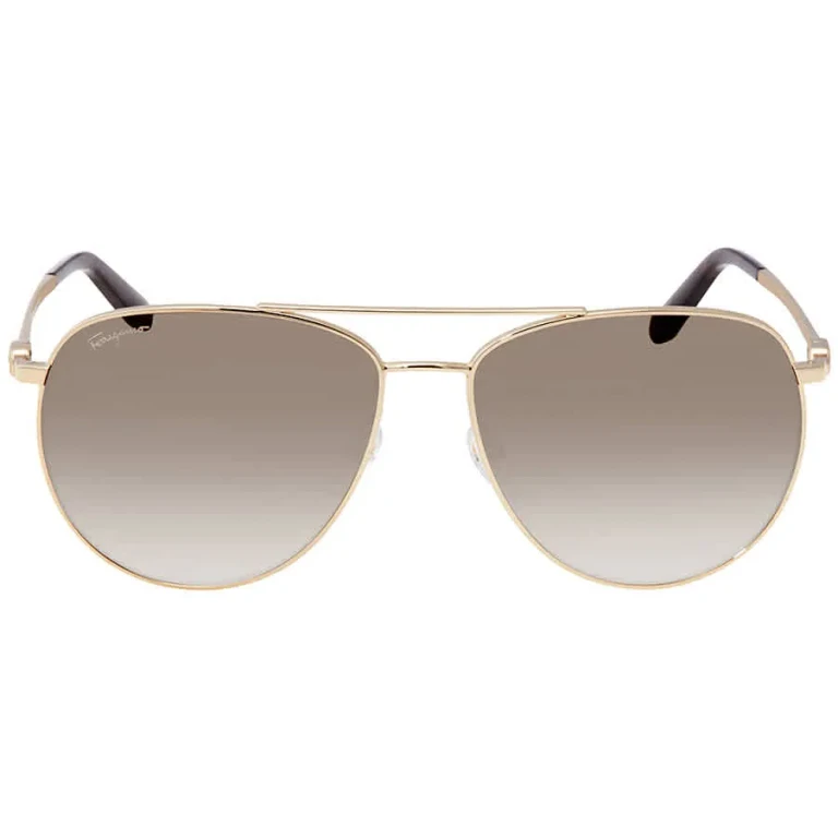 Ferragamo Grey Gradient Pilot Sunglasses SF157S 717 60