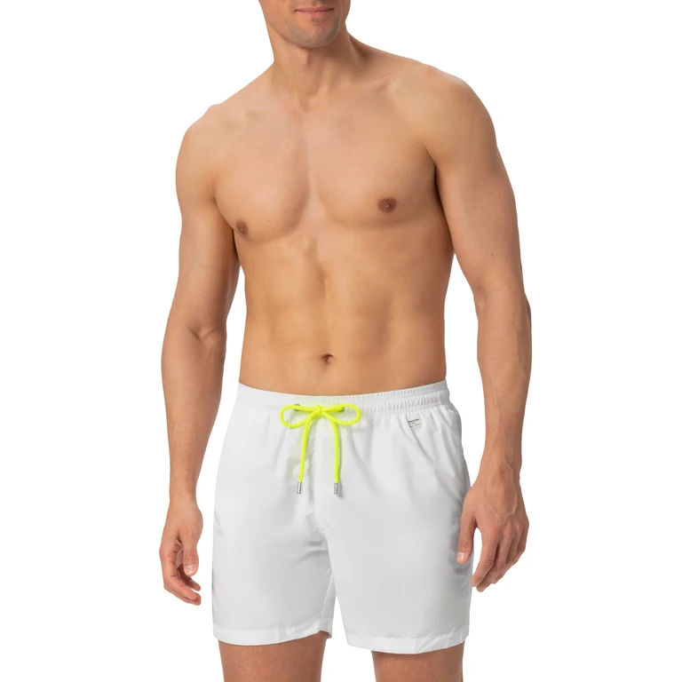Mc2 Saint Barth Lightweight Fabric White Swim Shorts Lighting Pantone Pantone Special Edition Swimshort - Men