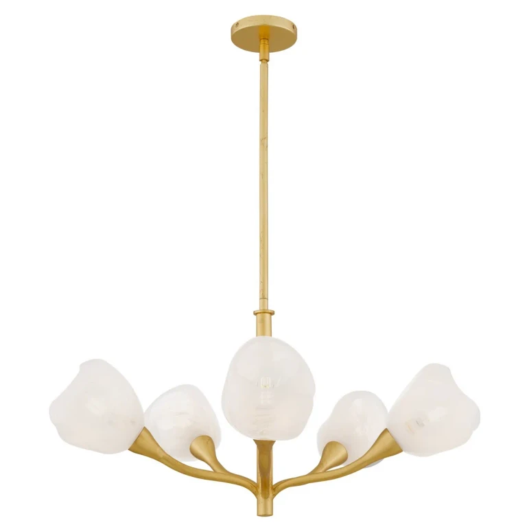 Gold Leaf Chandelier from the Adelyn Collection