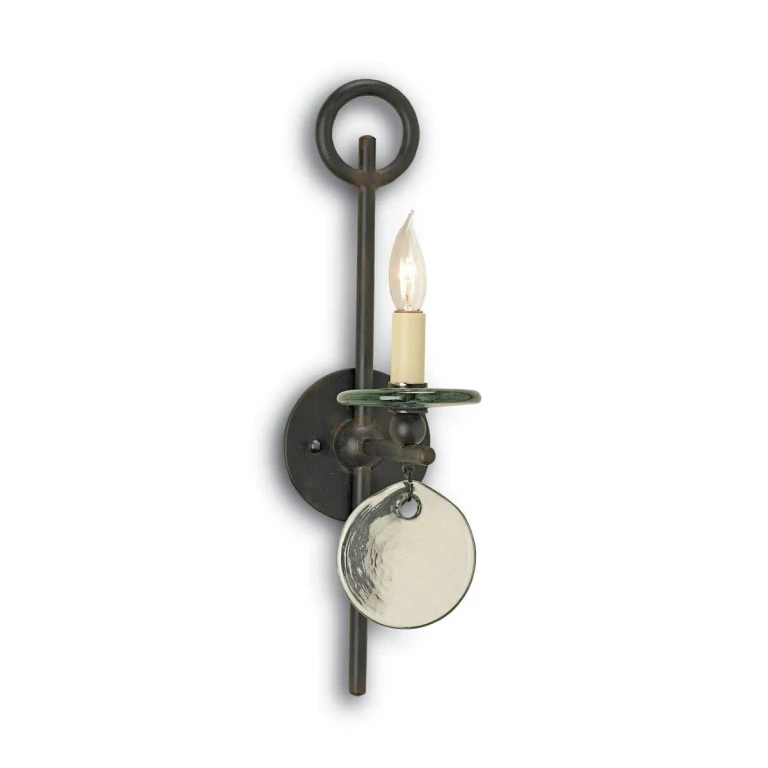Old Iron One Light Wall Sconce from the Sethos Collection