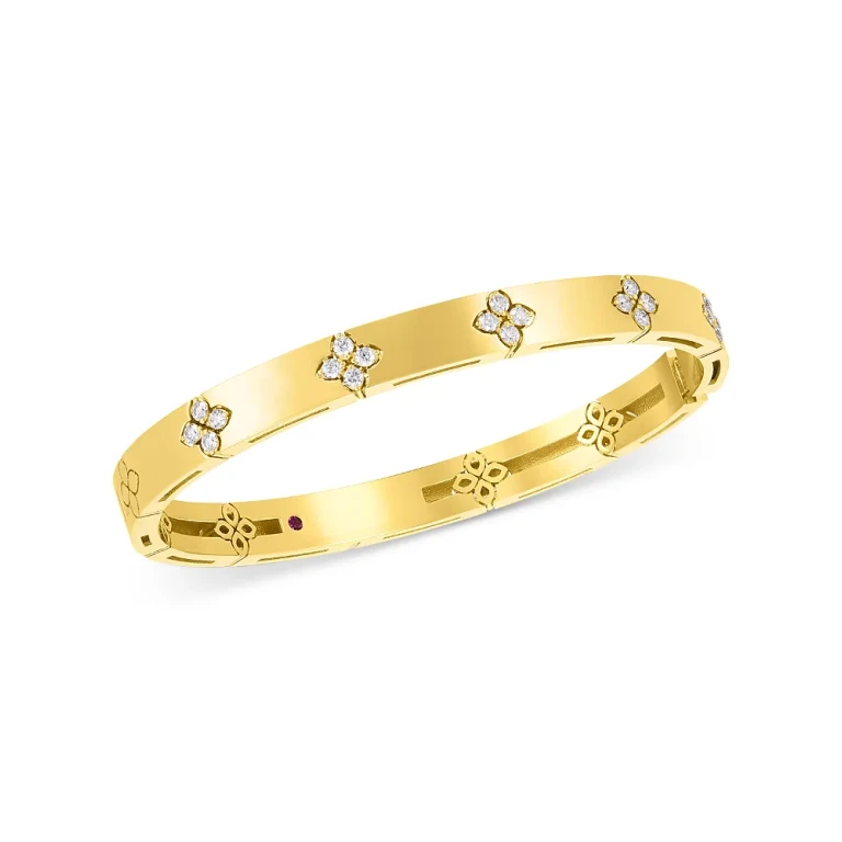 Roberto Coin 18K Yellow Gold Love in Verona Diamond Bangle Bracelet